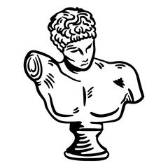 Greek sculpture filled stroke