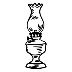 Antique gas lamp filled stroke