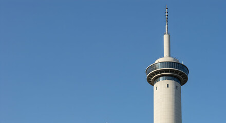 Obraz premium Building, Architecture, Contemporary, Modern Tower Against Clear Blue Sky