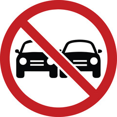 no parking sign on white background
