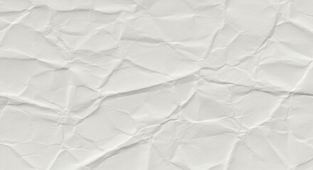 Fototapeta premium Crumpled White Paper Texture Background Design Element