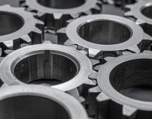 Close Up Industrial Metal Gears