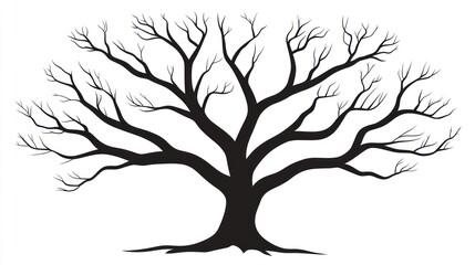 Obraz premium Bare tree silhouette