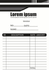 invoice forms design vector templates