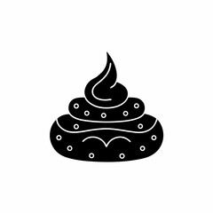 creative details Outline silhouette Poop icon vector illustration 