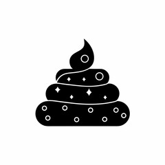 creative details Outline silhouette Poop icon vector illustration 