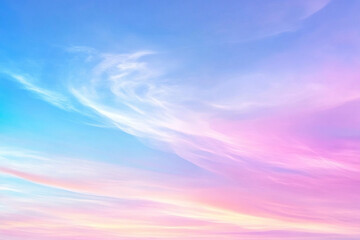 Obraz premium Dreamy sunset with soft pastel colors over a tranquil horizon