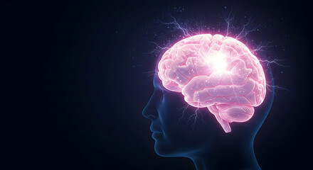 Energy, Intelligence, Idea, Illuminated Brain Power of the Mind