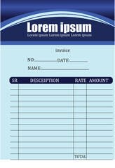 invoice forms design vector templates