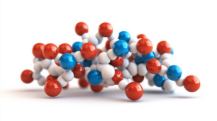 Obraz premium 3D model of a molecule shown in a clean scientific visual background