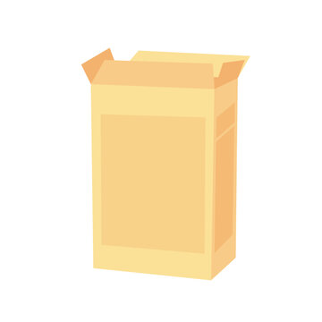 vector plain box packaging for cereal or milk packaging