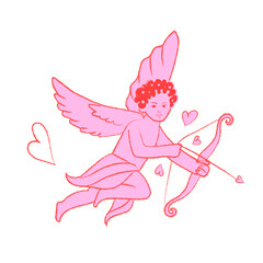 Cúpido Dia dos Namorados Ilustração