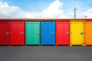 Fototapeta premium Colorful Shipping Containers