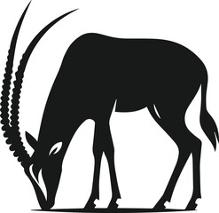 Wildlife animal vector silhouette antelope isolated