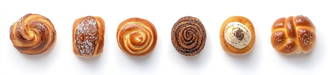 Fototapeta premium Assortment of baked goods, top view