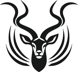 Wildlife animal vector silhouette antelope isolated
