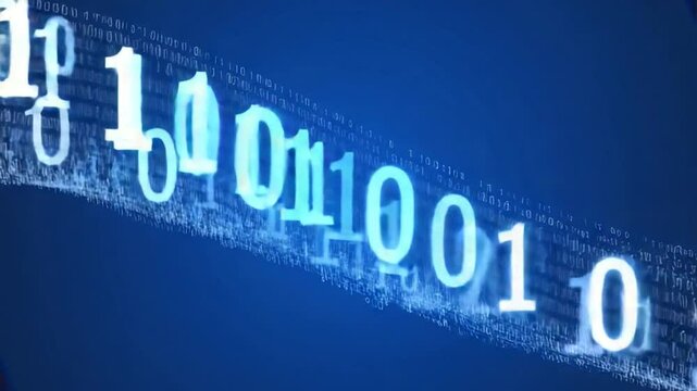 Abstract digital binary code stream.