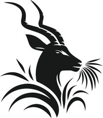 Wildlife animal vector silhouette antelope isolated