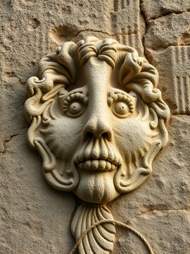 figure weathered limestone nummulites a face