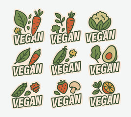 Vegan vector graphic clipart design