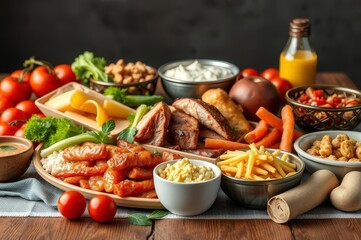 Assorted Delicious Food Spread