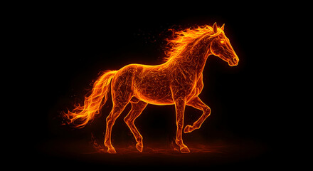 Fire horse, Burning horse, Horse of fire, Fiery Horse, Burning Stallion, Flame Horse