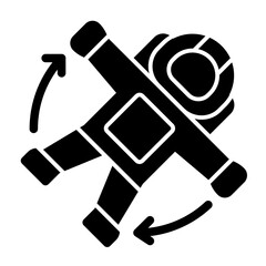 Zero gravity solid icon