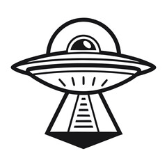 Simple Silhouette of a Flying Saucer