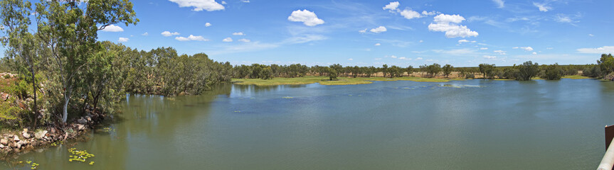 View from the Cockatoo Bridge over Minnie River on Great Northern Highway, Western Australia, Australia
