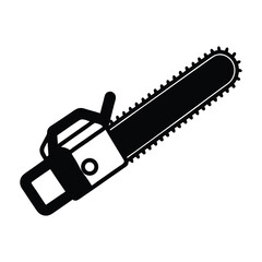 chainsaw on white background
