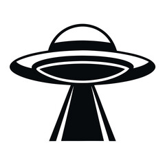 Simple Silhouette of a Flying Saucer