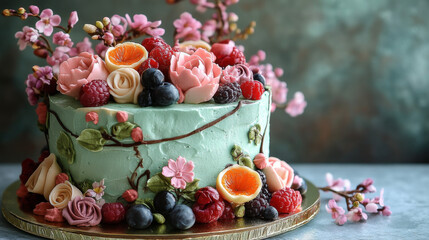 Description of an engagement cake served during celebratory events for couples