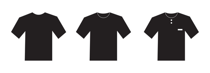Black t shirt silhouette isolated on white background. T shirt icon vector illustration design. T-shirt icon. Simple flat, outline, solid style eps 10