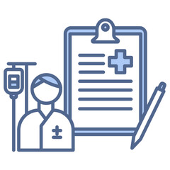 Health Assessment Blue Icon