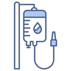 Blood Transfusion Blue Icon