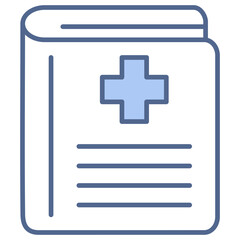 Obraz premium Medical Book Blue Icon
