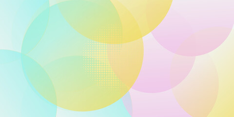 Colorful abstract background overlap layer on bright space with circles effect decoration. Modern graphic design element multicolor style concept for web banner, art, flyer, card, or brochure cover