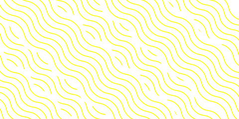 abstract background of scribbles with yellow ramen pattern on white background. Yellow wave abstract pattern