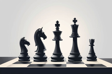 Player defeating his opponent and winning at chess