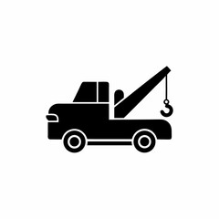 creative details Tow truck, Car towing icon vector illustration 