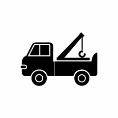 creative details Tow truck, Car towing icon vector illustration 