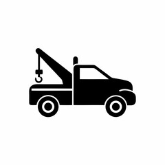 creative details Tow truck, Car towing icon vector illustration 