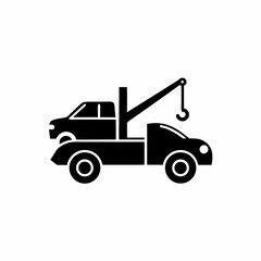 creative details Tow truck, Car towing icon vector illustration 