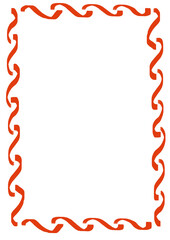 PNG Red brush texture frame background on transparent background