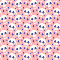 Adorable cartoon skulls