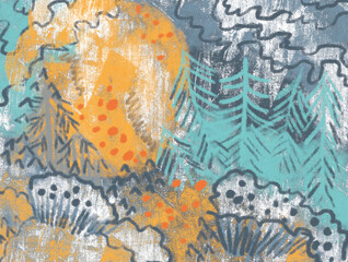  yellow and blue pattern, abstract fabric design, Abstract moon illustration, modern   textured wallpaper,