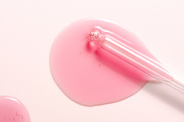 A sample of a moisturizing gel or serum for the skin. White background