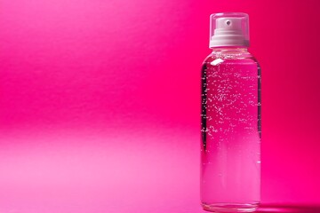 Pink spray bottle fresh and clean