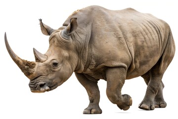 Fototapeta premium Rhinoceros isolated on white background