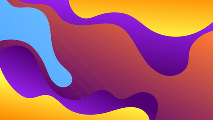ABSTRACT BACKGROUND ELEGANT GRADIENT SMOOTH BLUE ORANGE PURPLE COLOR WITH HAND DRAWN ORGANIC SHAPES DESIGN VECTOR TEMPLATE GOOD FOR MODERN WEBSITE, WALLPAPER, COVER DESIGN 